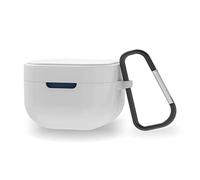 Geekria Coque en Silicone Compatible avec Les écouteurs sans Fil Audio-Technica ATH-SQ1TW True Wireless Earbuds, étui de Protection avec Crochet Porte-clés, Port de Charge Accessible (Blanc)