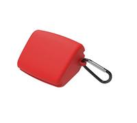 Geekria Coque en silicone compatible avec les écouteurs sans fil Audio-Technica ATH-TWX9 True Wireless Earbuds, étui de protection avec crochet porte-clés, port de charge accessible (rouge)