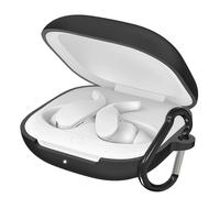 Geekria Coque en silicone compatible avec les écouteurs sans fil B Fit Pro True - Housse de protection pour écouteurs - Avec crochet porte-clés - Port de charge accessible - Noir