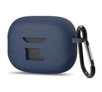 GEEKRIA Coque en Silicone Compatible avec Les écouteurs sans Fil JBL Vibe Beam True, Housse de Protection pour écouteurs avec Crochet Porte-clés, Port de Charge Accessible (Bleu)