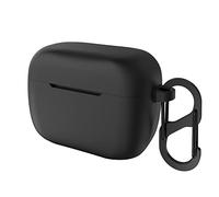 Geekria Coque en Silicone Compatible avec Les écouteurs sans Fil Sennheiser CX 400BT True sans Fil, étui de Protection avec Crochet Porte-clés, Port de Charge Accessible (Noir)