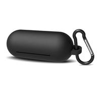 Geekria Coque en silicone compatible avec les écouteurs sans fil Sony WF-C700N, coque de protection pour écouteurs avec crochet porte-clés, port de charge accessible, LED avant visible (noir)