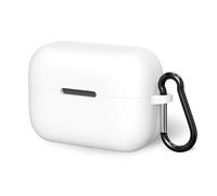 Geekria Coque en silicone compatible avec les écouteurs sans fil Soundcore by Anker AeroClip, coque de protection pour écouteurs avec crochet porte-clés, port de charge accessible (blanc)