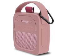 Geekria Coque en Silicone pour Haut-Parleur Compatible avec Bose SoundLink Micro II, Protection Douce, Housse de Transport de Rechange pour Haut-parleurs Portables avec Crochet Porte-clés (Rose)