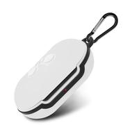 Geekria Coque en silicone pour Samsung Galaxy Buds+, Buds 2 True Wireless Earbuds, protection des écouteurs avec porte-clés (blanc)
