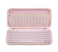 Geekria Coque Rigide avec Clavier, Compatible avec Logitech MX Keys Mini, Sac de Transport de Voyage (Rose)