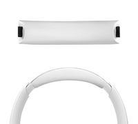 Geekria Coussinet de bandeau en cuir protéiné compatible avec les casques Anker Space Q45, pièce de rechange (blanc)