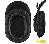 Geekria Coussinets d’Oreille de Remplacement en Simili Cuir pour Sony MDR-7506, MDR-V6, MDR-V7, MDR-CD900ST, Coussinets d’Oreille avec Guide vidéo (Noir)