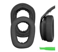 Geekria Coussinets d’Oreille de Remplacement en Tissu Mesh pour Logitech G435 G335, Coussinets avec Guide vidéo (Noir)