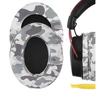 Geekria Coussinets d’Oreille de Remplacement Extra Épais, compatibles avec HyperX Cloud III/II/Mix/Alpha/Flight/Stinger/Revolver S, Coussinets d’Oreille (Camo)