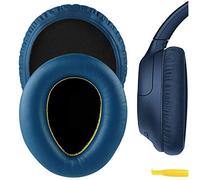 Geekria Coussinets de rechange compatibles avec casque Sony WH-CH700N, WH-CH710N, WH-CH720N, coussinets d'oreille avec guide vidéo (bleu)