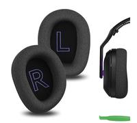 Geekria Coussinets de rechange confortables en tissu en maille pour casque sans fil Logitech G522 Lightspeed - Pièces de réparation (noir fleuri gris)