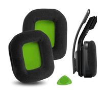 Geekria Coussinets de rechange confortables en velours pour casque ASTRO Gaming A20 (noir vert)