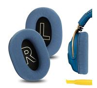Geekria Coussinets de rechange confortables en velours pour casque Logitech G Pro, G Pro X, G Pro X League of Legends Edition Coussinets d'oreille, coussinets de casque, pièces de réparation (bleu)