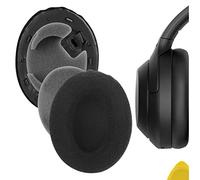 Geekria Coussinets de rechange confortables en velours pour casque sans fil Sony WH-1000XM4 (noir)