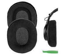 Geekria Coussinets de rechange confortables en velours pour casque Sony MDR-7506/V6/V7, WH-CH700N/710N/720N, HyperX Cloud Alpha/Alpha S/II/Flight/Stinger/Mix (Noir)