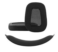 Geekria Coussinets de rechange en maille + bandeau compatibles avec casque Logitech G633, G635, G933, G935 (noir)