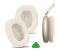 Geekria Coussinets de rechange en tissu maille confortable compatibles avec les casques Apple AirPods MAX (A3184) (blanc)