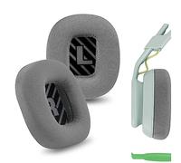 Geekria Coussinets de rechange en tissu maille confortable pour casque Astro Gaming A10 Gen 2 - Coussinets d'oreille pour casque - Pièces de réparation (gris/noir)