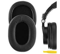 Geekria Coussinets de Rechange QuickFit pour Casques Audio Technica ATH-M50X, M50XBT, M50xBT2, M50, M40X, M30, M20, AR5BT, avec Guide vidéo (Noir)