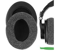 Geekria Coussinets de Remplacement en Lin Confort pour Audio-Technica ATH-M50XBT, M50xBT2, M50X, M40X, M30X, M20X, M10X, Casque ATH-ANC9, pièces de réparation avec Guide vidéo (Gris foncé)