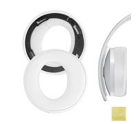 Geekria Coussinets de Remplacement pour PlayStation Doré Casque stéréo sans Fil/Sony PS4/PS3/PSV Doré Casque, Remplacement d'oreille Pad/Coussin/Ear Housse (Blanc)