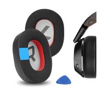 Geekria Coussinets d'oreille de rechange en gel rafraîchissant pour casque Plantronics BackBeat PRO 2, BackBeat PRO 2 Special Edition, Voyager 8200 UC, pièces de rechange (noir/rouge)