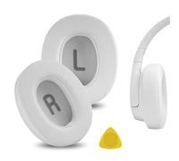 Geekria coussinets d'oreille de remplacement compatibles avec les casques sans fil supra-auriculaires JBL Tune720BT/ Tune750BTNC/ Tune710BT/ Tune700BT/ Tune760NC/ Tune770NC, pièces de rechange (blanc)