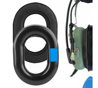 Geekria Coussinets d'oreille sport en gel rafraîchissant de rechange pour casques David Clark H10-60 H10-20 H10-13.4 H10-76 H10-30 H10-13S Casque d'aviation haute densité réduction du bruit (noir)