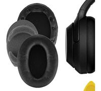 Geekria Coussins d’Oreille de Remplacement en Cuir protéiné, Mousse à mémoire, pièces de réparation pour Coussinets, compatibles avec Sony WH-1000XM3, Casque Circum-aural (Noir)