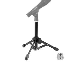 Geekria Creators Pied de microphone de table avec pieds antidérapants pliables, compatible avec Behringer XM8500, C-1, CAD Audio GXL2200, U49, Marantz Pro MPM-1000, Nady SCM-1000