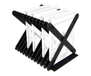 Geekria Disques Boîte de Rangement Rack Tour, Pliable PS5 Jeux Carte Disque Support de Stockage Support Disques Support Compatible avec PS4/PS5/Nintendo Switch/Xbox Series/Xbox Noe/CD/DVD/Film Disques