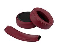 Geekria Earpad Replacement for Sony MDR-XB950BT MDR-XB950N1 MDR-XB950B1 MDR-XB950AP MDR-XB950/H Headphone Ear Pad and Headband Pad/Ear Cushion + Headband Cushion/Repair Parts Suit (Dark Red)