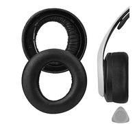Geekria Elite Coussinets de rechange en peau de mouton pour casque sans fil Sony PlayStation 5 Pulse 3D PS5 Noir