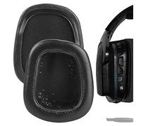 GEEKRIA Elite Coussinets de rechange en peau de mouton pour Logitech G533 G633 G635 G933 G935 G930 G933S G633S G635 G430 G431 G432 G433 G332 G230 G231 G233 G233 35 oreillettes Pièces de réparation de