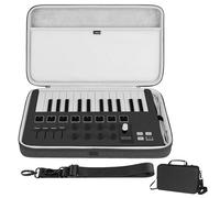 GEEKRIA Étui à main avec clavier MIDI USB, compatible avec Arturia MiniLab 3 / MiniLab MkII 25 touches fines, coque rigide de voyage (gris foncé)