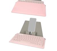 GEEKRIA Étui Clavier Compact, étui Voyage en Cuir végan, avec Support pour téléphone et Tablette, Compatible Logitech K380/Pebble Keys 2 K380s, Magic Keyboard (Rose)