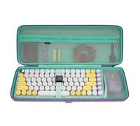 Geekria étui Clavier et Souris, Sac de Transport de Voyage Rigide pour Clavier Gaming Compact 84 Touches Ultra Fin, Compatible avec Logitech Pop Keys/Pop Icon Combo (Daydream Mint)