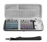 Geekria Étui combo 75 % 84 touches pour clavier et souris, compatible avec AULA F75 Pro/F75, Keychron K2 Version 2/K2/Q1/V1, ASUS ROG Azoth 75%, Redragon K673 PRO, sac de voyage rigide