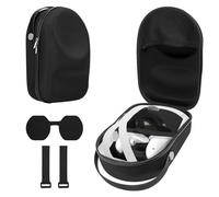 GEEKRIA Étui de rangement Shield compatible avec Meta Quest 3, résistant aux chutes et aux rayures, protège les appareils VR et les accessoires, convient pour le voyage et la maison (noir), Noir