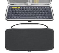 Geekria Étui de transport pour clavier, coque rigide, sac de voyage pour petit clavier compact, compatible avec Logitech Pebble Keys 2 K380s/K380 (noir)