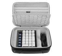 GEEKRIA Étui de transport pour clavier numérique, compatible avec Keychron Q0 Max / Q0 Plus, sac pour pavé numérique portable (gris foncé)