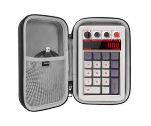 Geekria Étui de transport pour clavier numérique, compatible avec pavé numérique 8BitDo Retro 18, clavier numérique EPOMAKER EK21, sac de voyage portable (gris foncé)