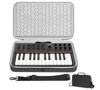 GEEKRIA Étui de transport pour interface audio, compatible avec Akai Professional MPK Mini IV, EVA à coque rigide portable (gris foncé)