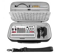 GEEKRIA Étui de transport pour interface audio, compatible avec Korg Volca Drum/Volca Keys/Volca Beats/Volca FM2/Volca Sample 2/Volca Bass, sac de voyage portable en EVA à coque rigide (gris foncé)