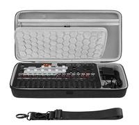 GEEKRIA Étui de transport pour interface audio, compatible avec SONICWARE Liven Ambient Ø / 8 bits Warps/MEGA Synthesis/Texture Lab/XFM/Lofi-12, sac de voyage portable à coque rigide en EVA (gris