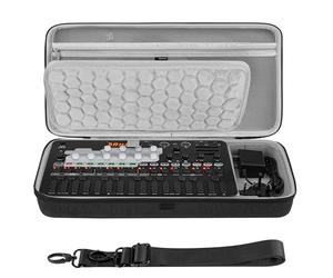 GEEKRIA Étui de transport pour interface audio, compatible avec SONICWARE Liven Ambient Ø / 8 bits Warps/MEGA Synthesis/Texture Lab/XFM/Lofi-12, sac de voyage portable à coque rigide en EVA (gris