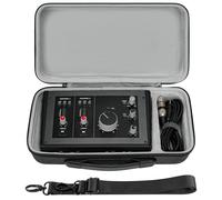 Geekria Étui de transport pour interface audio, sac de voyage à coque rigide compatible avec Solid State Logic SSL 2 MKII/SSL 2 Plus MKII (gris foncé)