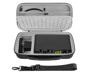 GEEKRIA Étui de Transport Rigide pour Interface Audio, Compatible avec Motu M2/M4, M-Audio M-Track Duo/M-Track Duo HD, Behringer Pro VS Mini/jt Mini (Gris foncé)