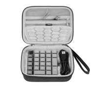GEEKRIA Étui de transport rigide pour pavé numérique, compatible avec Keychron K0 Max, sac pour pavé numérique portable (gris foncé)